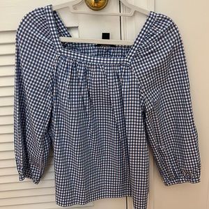 J. Crew size 4 plaid cotton top
